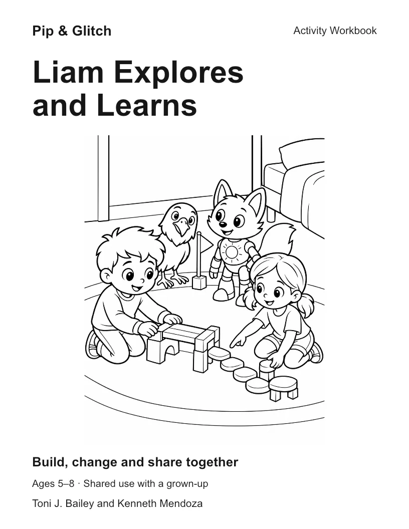 Liam Explores and Learns approved B cover design
